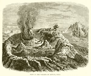 Vista del vulcano di Antuco, Cile da English School