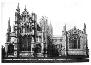 Veduta della facciata est e del coro, c.1321-40 da English School