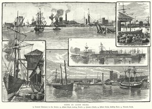Vedute dei moli di Leith da English School