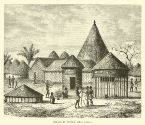 Villaggio a Lovale, Africa Occidentale da English School