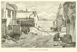 Villaggio di pescatori di granchi della Cornovaglia