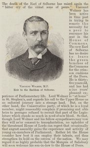 Visconte Wolmer, MP, erede del titolo di conte di Selborne