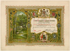 Visita della Regina Vittoria a Epping Forest, 1882 da English School