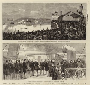 Visita delle Loro Altezze Reali i Principi Albert Victor e George del Galles a Dublino da English School