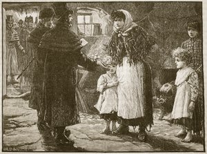 Visita del Prorettore delle Decime, Irlanda, 1832, illustrazione da Cassells Illustrated History of England da English School
