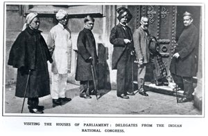 Visita alle Case del Parlamento: Delegati del Congresso Nazionale Indiano, 1919 da English School
