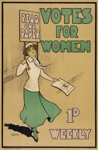 Votes for Women, da The Suffragette, pub.1912 (litografia a colori)