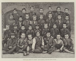 Orfani e randagi di Londra, materia prima per il consiglio scolastico (incisione) da English School