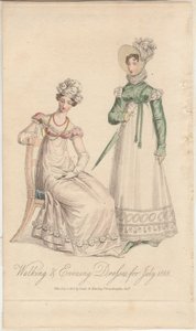 Abiti da passeggio e da sera per luglio 1818, 1818 da English School