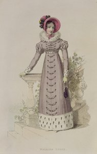 Abito da passeggio, tavola di moda da Ackermanns Repository of Arts da English School