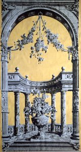 Carta da parati, c.1790 stampa chiaroscuro da xilografia, da Bourton-on-the-Water da English School