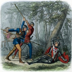Guerra delle Rose: la morte di Warwick, illustrazione da 