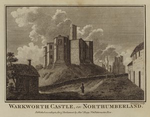 Castello di Warkworth, nel Northumberland (incisione)