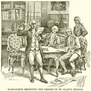 Washington riceve il rapporto della sconfitta di St. Clair da English School