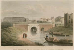 Ingresso ovest del tunnel, Regents Canal, Islington, Londra da English School