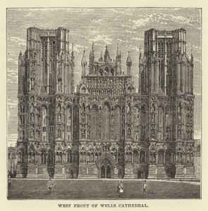 Facciata ovest della Cattedrale di Wells da English School