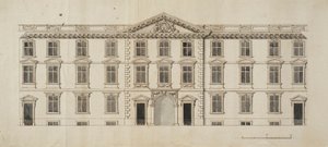 Facciata ovest del nuovo edificio proposto per il Garden Quadrangle al New College