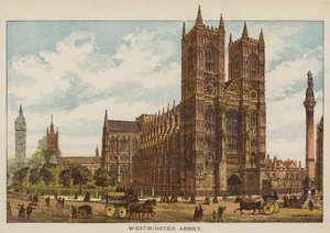 Abbazia di Westminster (incisione colorata)