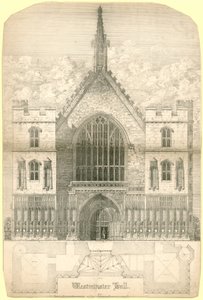 Westminster Hall, Londra, inclusa una pianta dell