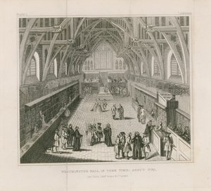 Westminster Hall in periodo di sessione, circa 1770 da English School