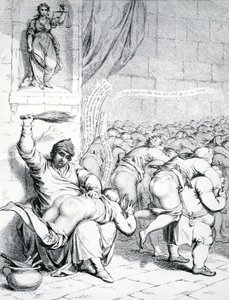 Scuola di Westminster, o Dr. Busby che regola i conti con il maestro Billy e i suoi compagni di gioco, 1785 da English School