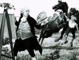 Quando il cavallo vide il suo ritratto, si impennò per la paura
