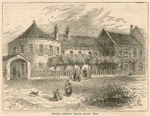 White Conduit House, Pentonville, Londra, circa 1820 da English School