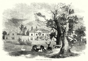 White Lodge, Richmond Park (incisione) da English School
