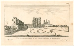 Whitehall. Incisione di Israel Silvestre, 1640 da English School
