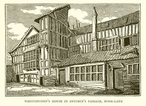 Casa di Whittington in Swithins Passage, Moor-Lane