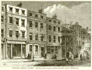 Wigmore Street nel 1820 da English School