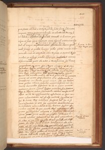 Il resoconto di William Camden sul regno di Elisabetta I, Cotton MS Faustina III f.111r