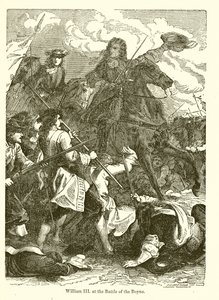 Guglielmo III alla battaglia del Boyne da English School
