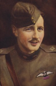 William Leefe Robinson VC (litografia a colori) da English School