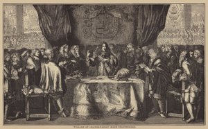 Guglielmo di Orange-Nassau nominato Stadtholder (incisione)