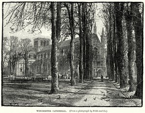 Cattedrale di Winchester (incisione) da English School