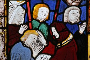 Finestra Ew raffigurante i Sette Sacramenti: Penitenza da English School