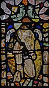 Vetrata raffigurante la Vergine Maria come Regina Celi o Regina del Cielo da English School
