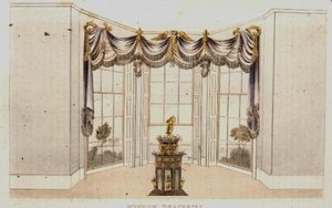 Tende per finestre, tavola 113 da Repository of Arts di Ackermann, pubblicato nel 1820