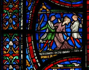 Scena da una finestra miracolosa di San Tommaso Becket: la storia di Matilde di Colonia da English School