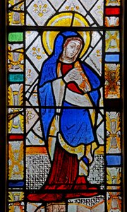 Finestra n4 raffigurante la Vergine Maria da English School