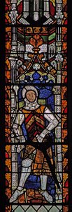 Finestra s4 che raffigura Gilbert II de Clare da English School
