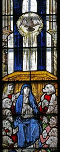 Finestra s5 raffigurante la Pentecoste da English School