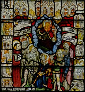 Finestra w24 raffigurante il Te Deum con la Gerarchia Angelica da English School