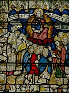 Finestra w25 raffigurante il Te Deum: il clero da English School