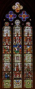 Finestra w27 raffigurante scene del Nuovo Testamento da English School