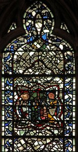 Vetrata w57 raffigurante il Funerale della Vergine Maria da English School