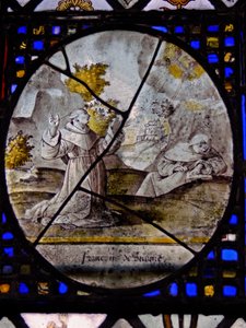 Finestra w9 raffigurante San Francesco riceve le stimmate