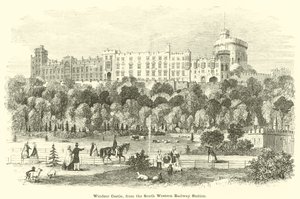 Castello di Windsor, dalla stazione ferroviaria sud-occidentale