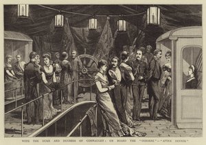 Con il Duca e la Duchessa di Connaught, a bordo dell
